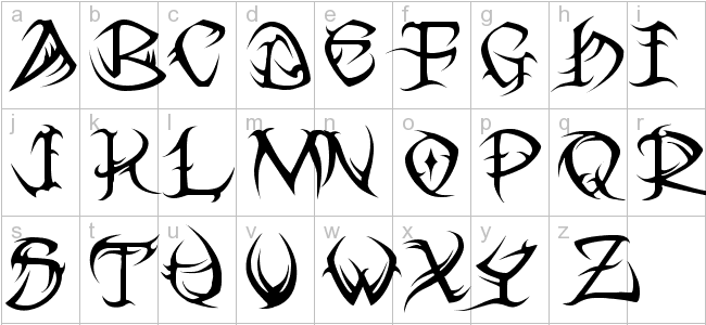 tribal-tattoo-font