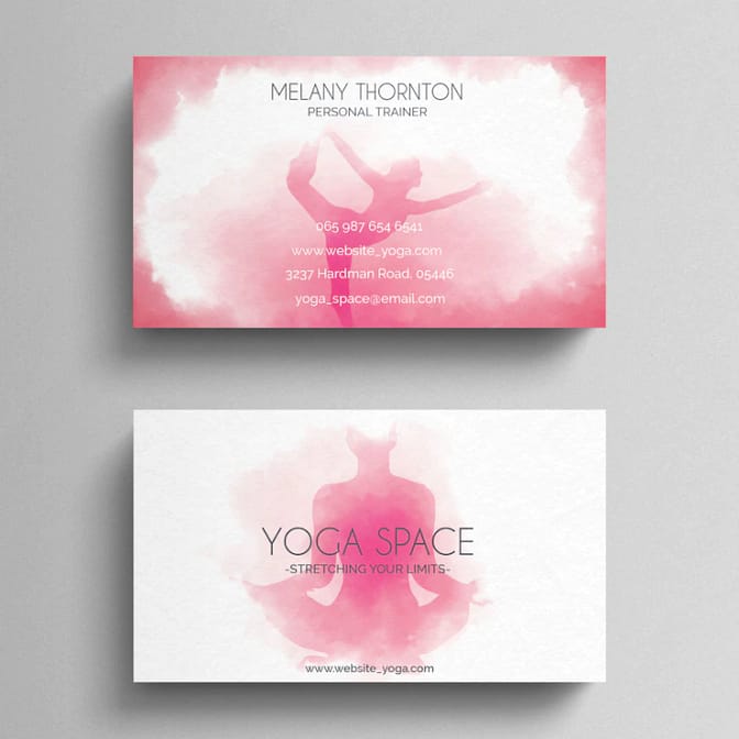 Yoga Business Cards : Free PSD Templates