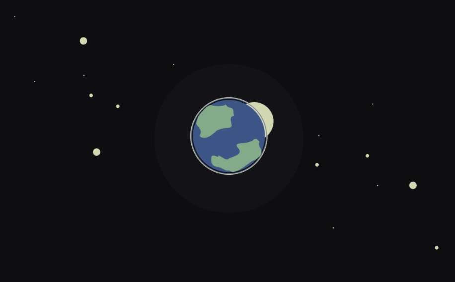 earth and the moon - minimalist desktop wallpapers